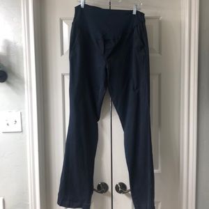 Navy boot cut maternity slacks